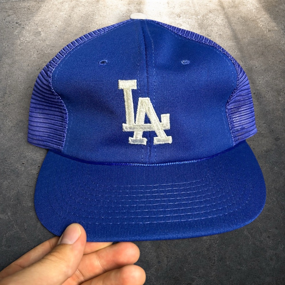 Vintage Sports Specialties LA Dodgers Trucker Hat Blue Snapback 90s Size OS